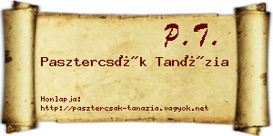 Pasztercsák Tanázia névjegykártya